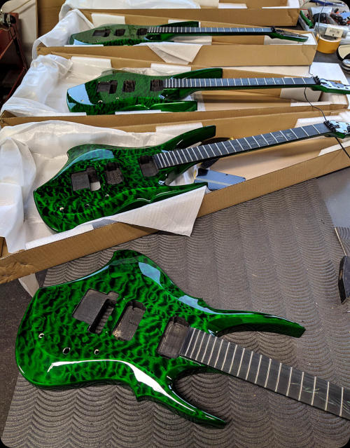 Zerberus Dragon custom electric guitar body contour and ergonomic shape detail