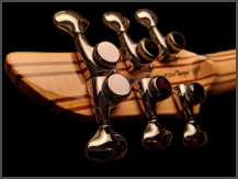 Zerberus Morpheus custom guitar headstock tuning machines detail