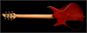 Zerberus Morpheus custom electric guitar neck and headstock rear view
