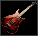 Zerberus Morpheus Cinnamon Burst custom electric guitar full body angle