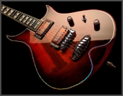 Zerberus Morpheus Cinnamon Burst custom electric guitar bridge and pickup detail